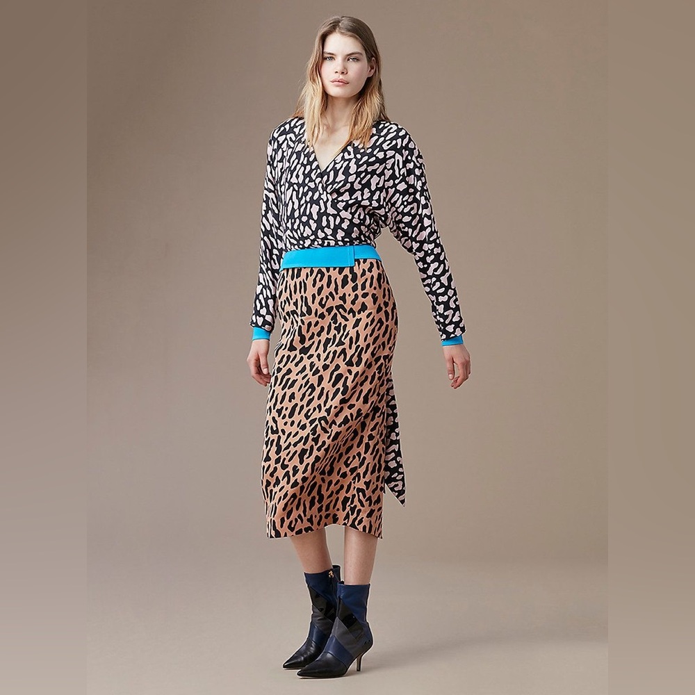 DVF Silk Cropped Wrap Top